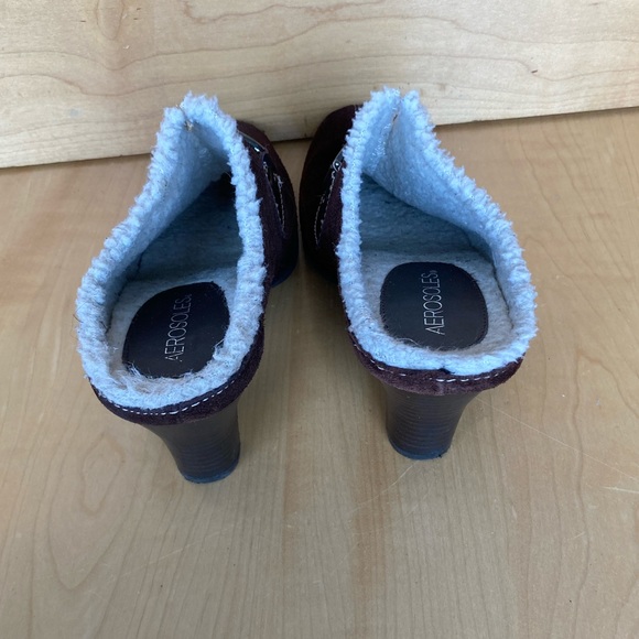 AEROSOLES Suede Slide Fur Bootie size 7 - Picture 8 of 13